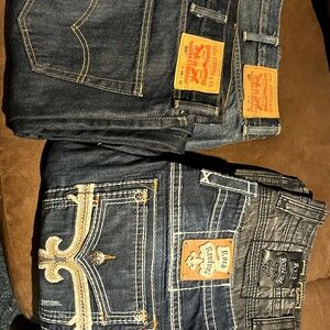 Nike tech joggers 3XL Tall, Rock Revival jeans 44x32 Levi’s